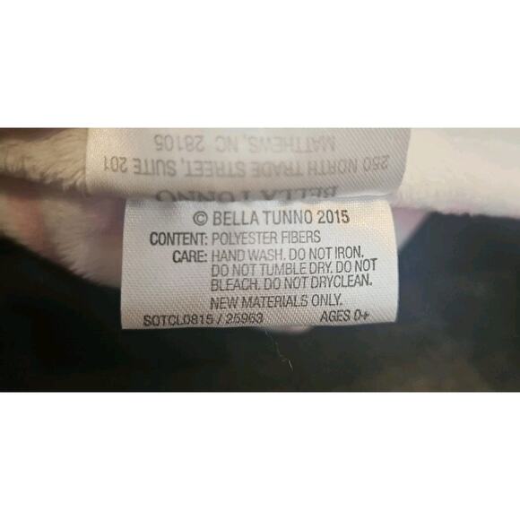 Bella Tunno Poetic Plush Striped Pink Bear Love Heart Security Blanket/Lovey HTF - Picture 7 of 8